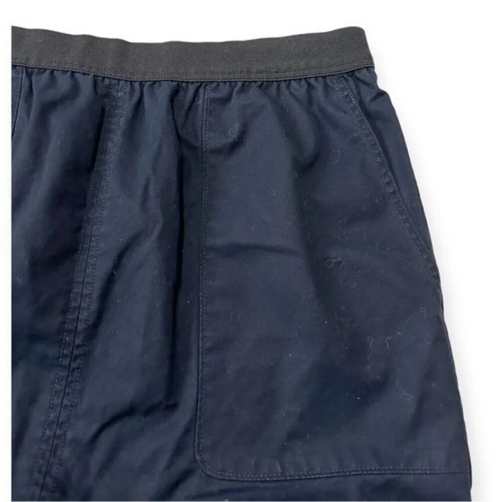 Gap Navy Blue Cotton Pull on Tailored pencil skirt, Size L